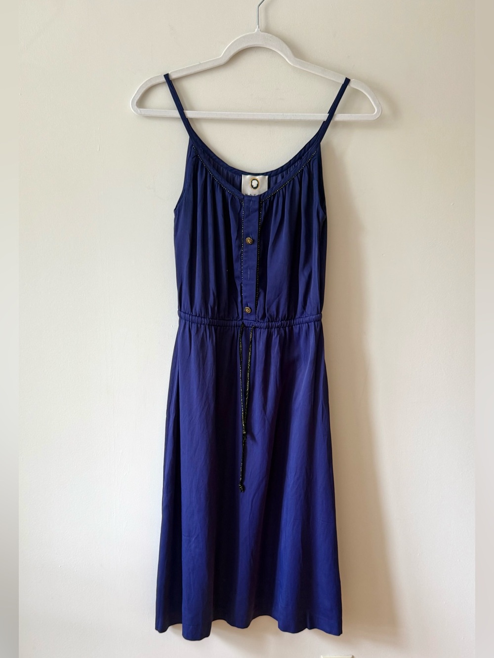 Mayle Royal Blue Drawstring Waist Dress Size 6 EUC